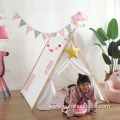 Children's Solid wood frame white canvas tent